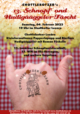 15. Schnopf- ond Hudigääggeler-Fäscht @ Stadtkeller